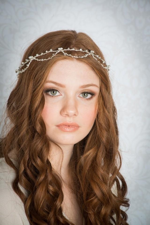 GREER Crystal Crown, Crystal Crown, Gatsby Crown, Bohemian Crown, Boho Halo, Wedding Crown