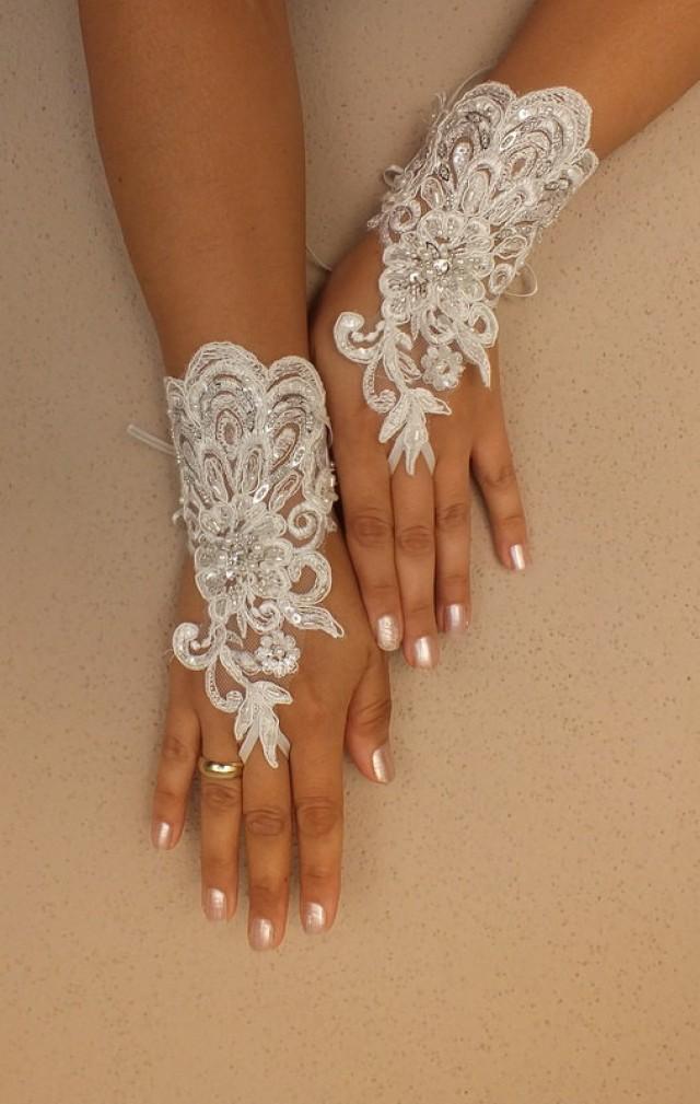 Ivory Wedding Gloves Ivory Lace Gloves Fingerless Gloveslace Off Cuffs Cuff Wedding Bride 9074