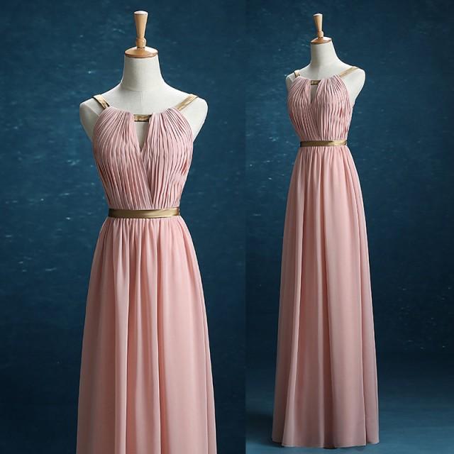 2016 Long Bridesmaid Dress Dusty Rosedusty Rose Dresschiffon Wedding Dressformal Dressmix 5354