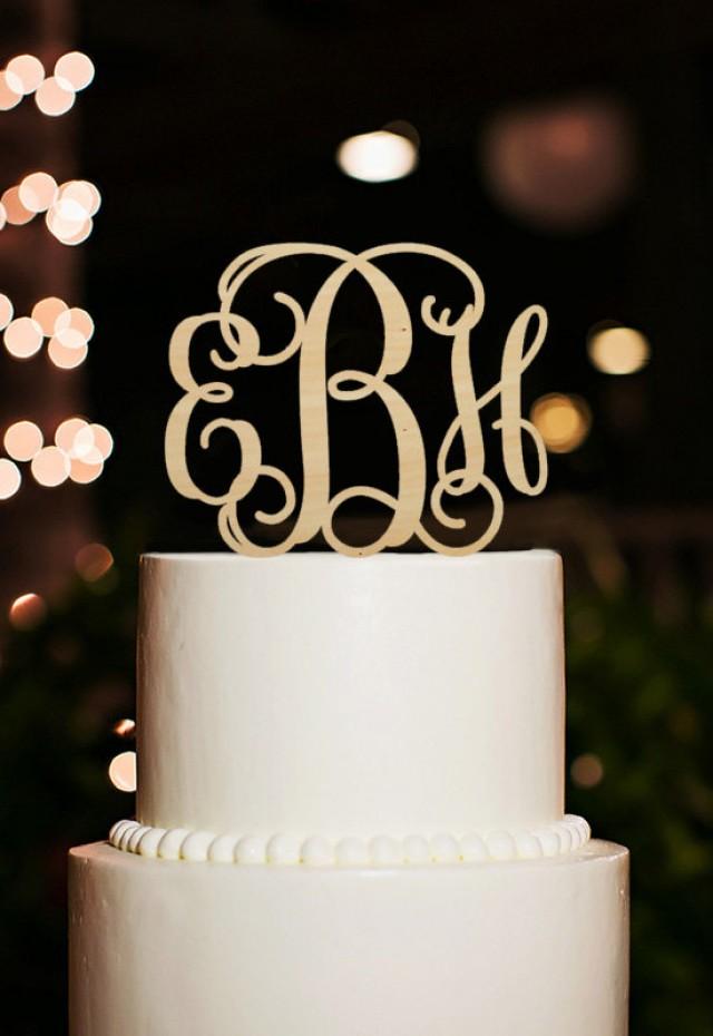 Monogram Cake Topper Initial Cake Topper Couple Name Cake Topper Custom 
