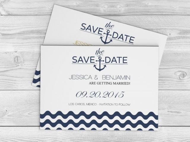 Nautical Marriage ceremony Help you save The Day Template - Military services Anchor Wave image about Printable Save the Date Templates called Nautical Marriage Help save The Day Template - Military Anchor Wave