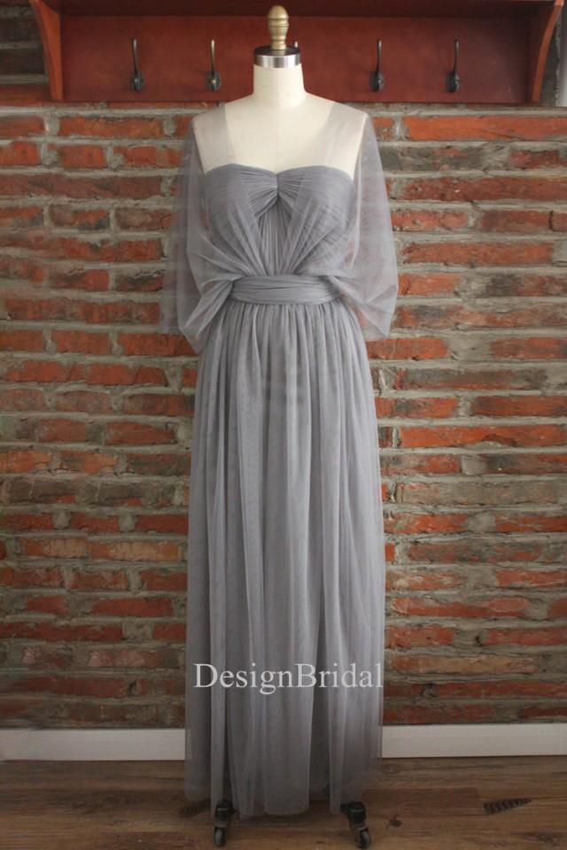 Grey Bridesmaid Dress,Wrap Dresses 
