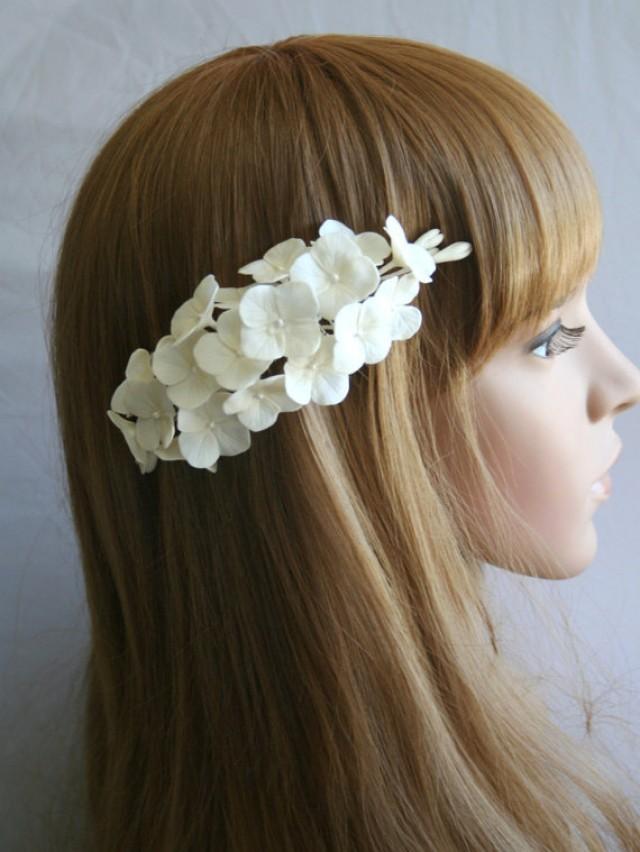 Bridal Flower Headpiece, Wedding Flower Comb, Bridal Flower Comb