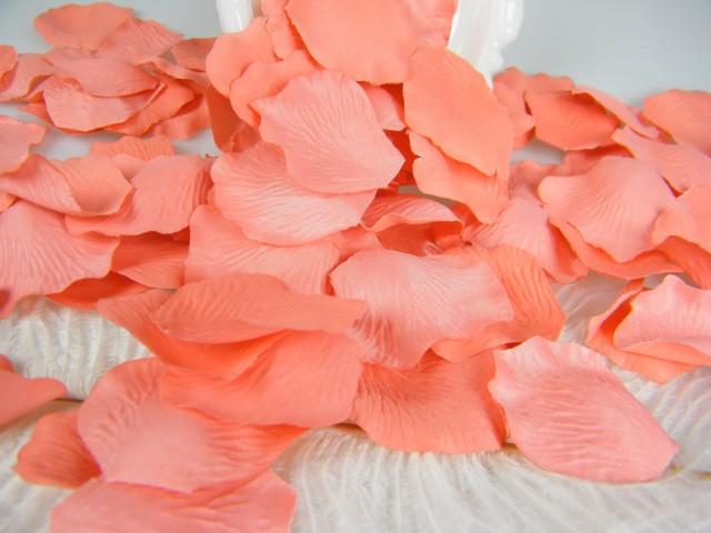 200 Coral Bulk Petals Artifical Rose Petals Coral Wedding