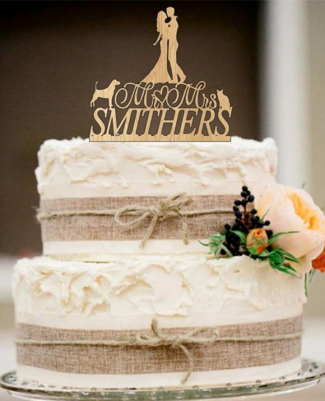 Rustic Wedding Cake Topper,family Wedding Cake Topper,Personalized