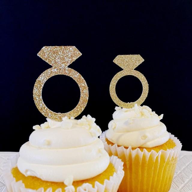 Ring Cupcake Toppers Cupcake Toppers Engagement Party Bridal