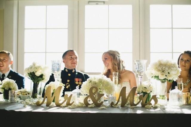 Mr And Mrs Wedding Signs For Sweetheart Table Decor Wooden Letters