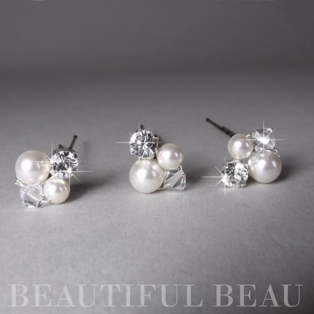 pearl and diamante hair accessories