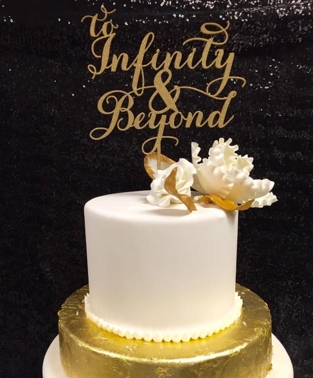 To Infinity And Beyond Cake Topper, Wedding Cake Topper, Engagement Cake Topper, Bridal Shower