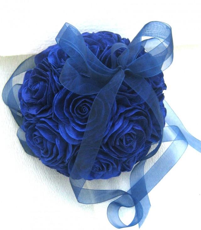 Royal Navy Blue Hanging Crepe Paper Flower Balls Boy Baby Shower