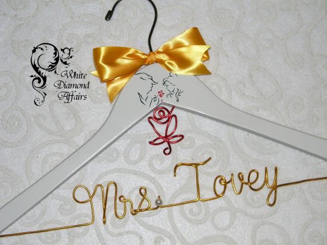 Beauty The Beast Themed Wedding Hanger Disney Princess Wedding