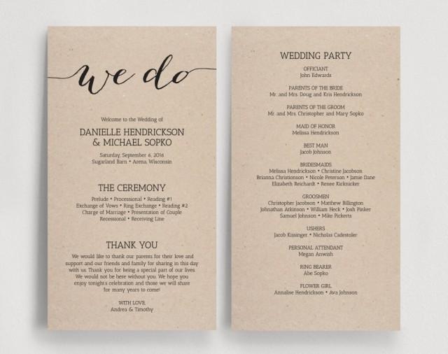 wedding programs printable template printable program wedding program software free download