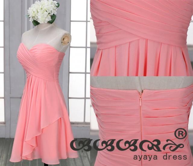 Blush Short Bridesmaid Dress ,zipper Up Back Bridesmaid Dresses