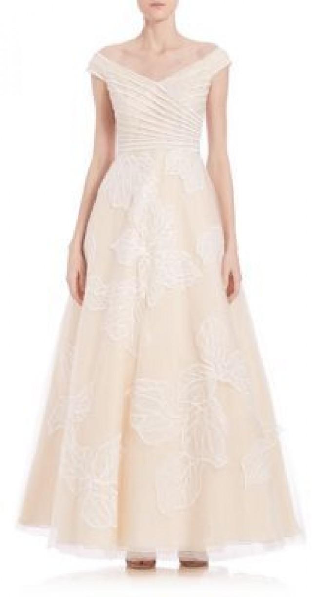 basix floral embroidered gown