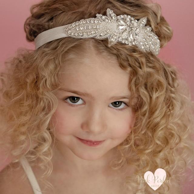 Flower Girl Headband, Rhinestone Headband,Baby Headbands, Gatsby