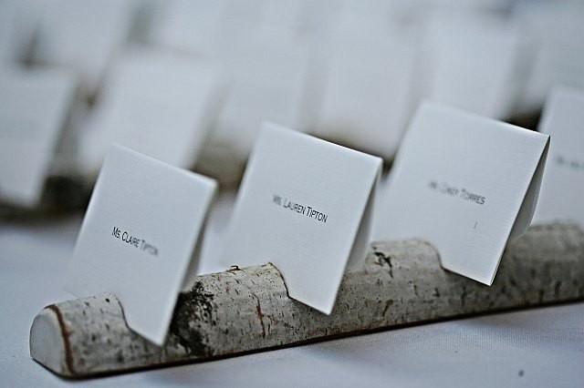 rustic table name cards