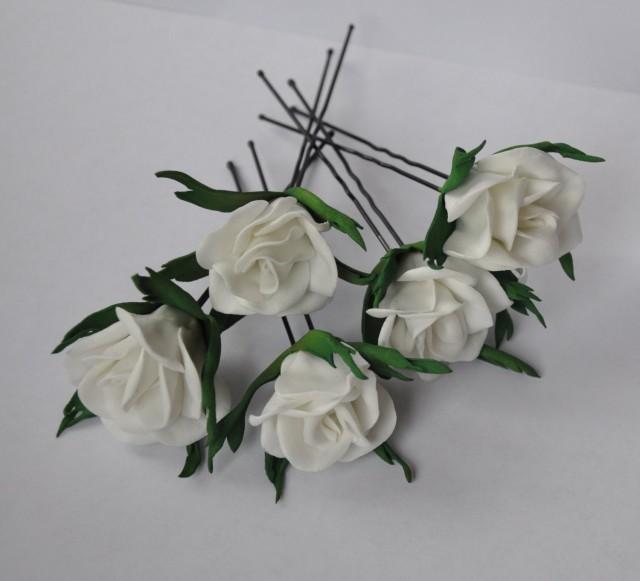 Rose Hair Pins, Flower Hair Pins, Bridal Hair Pins, Woodland Wedding