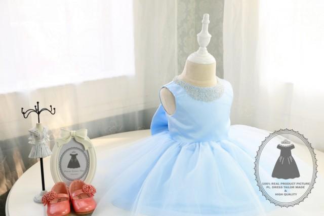 light blue baby girl dress