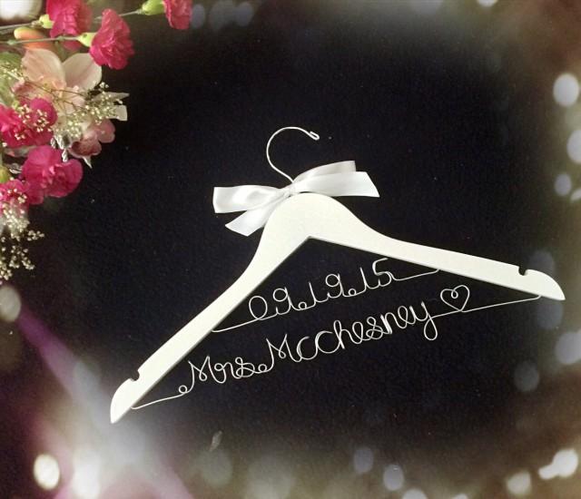 Grand Opening !!l2 Line Personalized Bridal Hanger,Customized Hanger