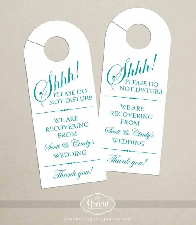 Wedding Door Hanger Template Printable Gold Doorhangerswedding