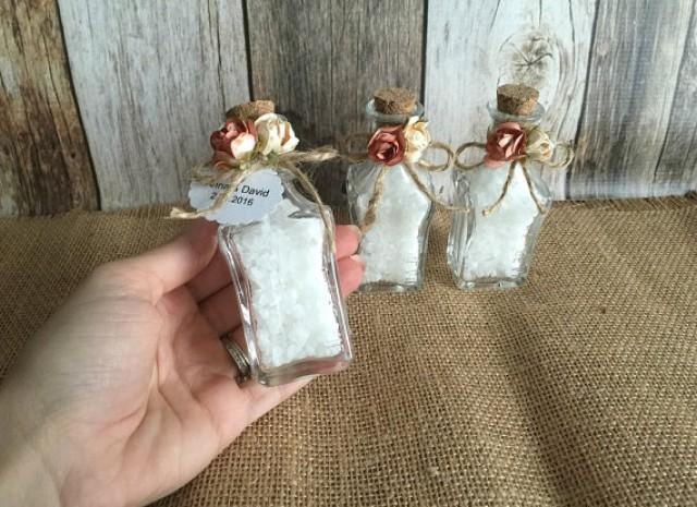 Rustic Wedding Favors Bath Salt Glass Wedding Favor