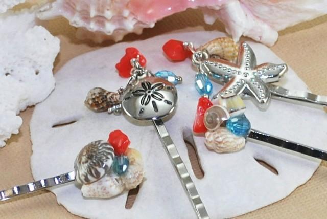 Beach Wedding Hair Accessories Starfish Hair Pins Set Of 4 Mermaid