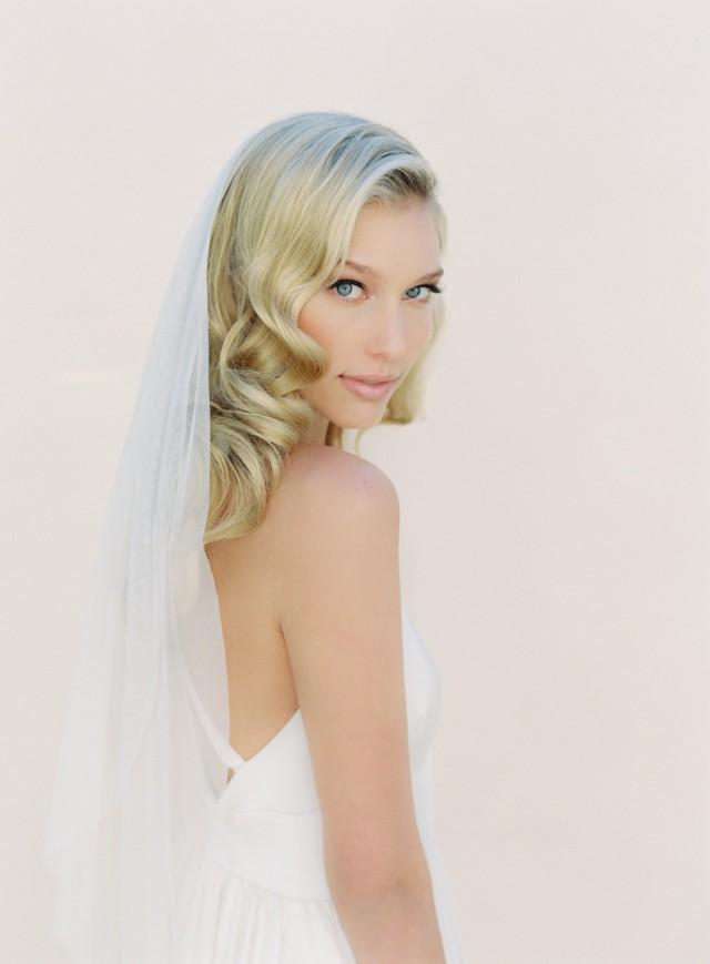 Bridal Wedding Veil, One Or Two Tiered Veil, Fingertip Veil, English