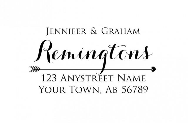Personalized Custom Handle Mounted Rubber Stamp Returned Address Wedding RE630 