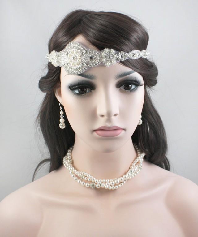 Skylar Ii Gatsby Headpiece Crystal Bridal Headband 1920s And 1930s