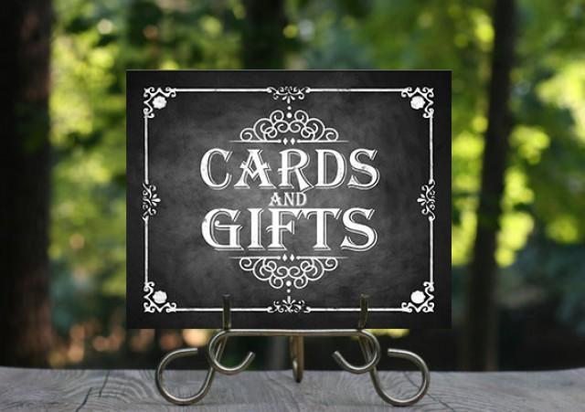 Printable Chalkboard Wedding Cards Gifts Sign Wedding Gifts