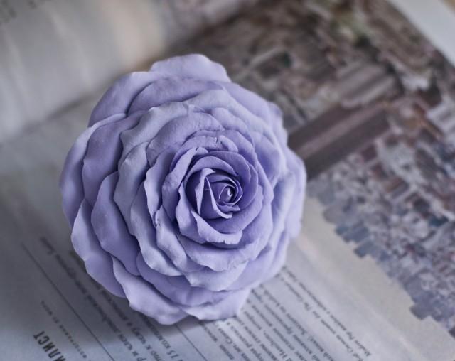 large rose hair clip