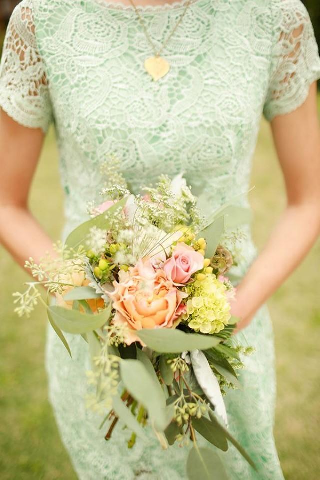 Bouquet/Flower Fresh Mint And Gold Wedding 2469916 Weddbook
