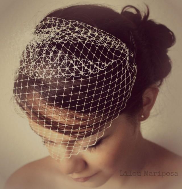 BRIDAL BIRDCAGE VEIL Bridal Veil Wedding Veil Tulle Mini Veil
