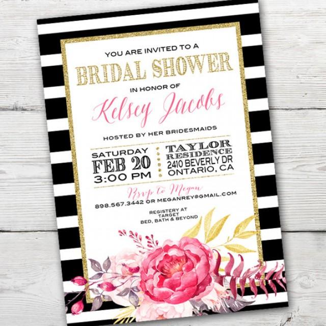 Kate Spade Inspired Bridal Shower Invitation PRINTABLE Kate Spade 