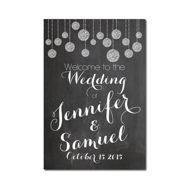 Large Modern Chalkboard Wedding Sign PrintableChalkboard
