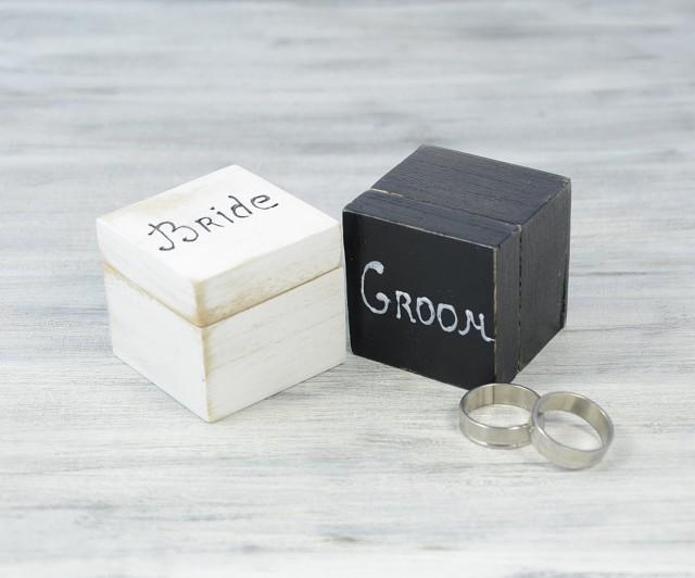 black wedding ring box