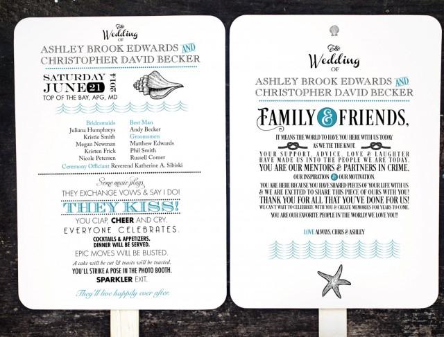 Diy Wedding Program Fan Kit Order Of Service Fan Wedding