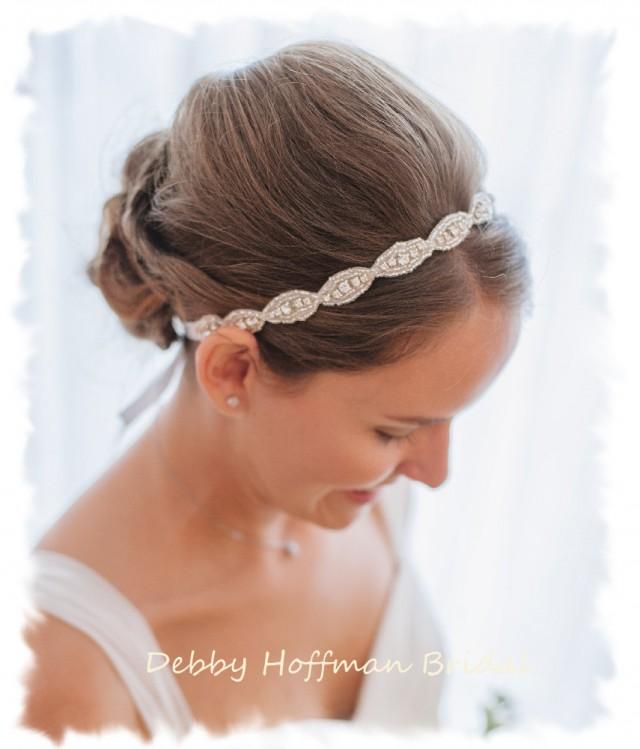 Rhinestone Bridal Headband, Jeweled Headband, Boho Halo Headband