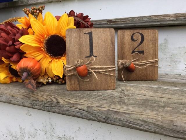 Autumn Wedding Table Numbers Fall Wedding Table Numbers Fall