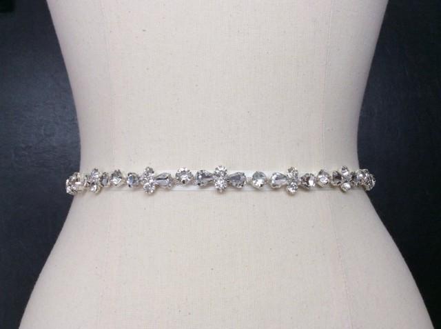 Bridal Belt, Skinny Belt, Crystal Belt 