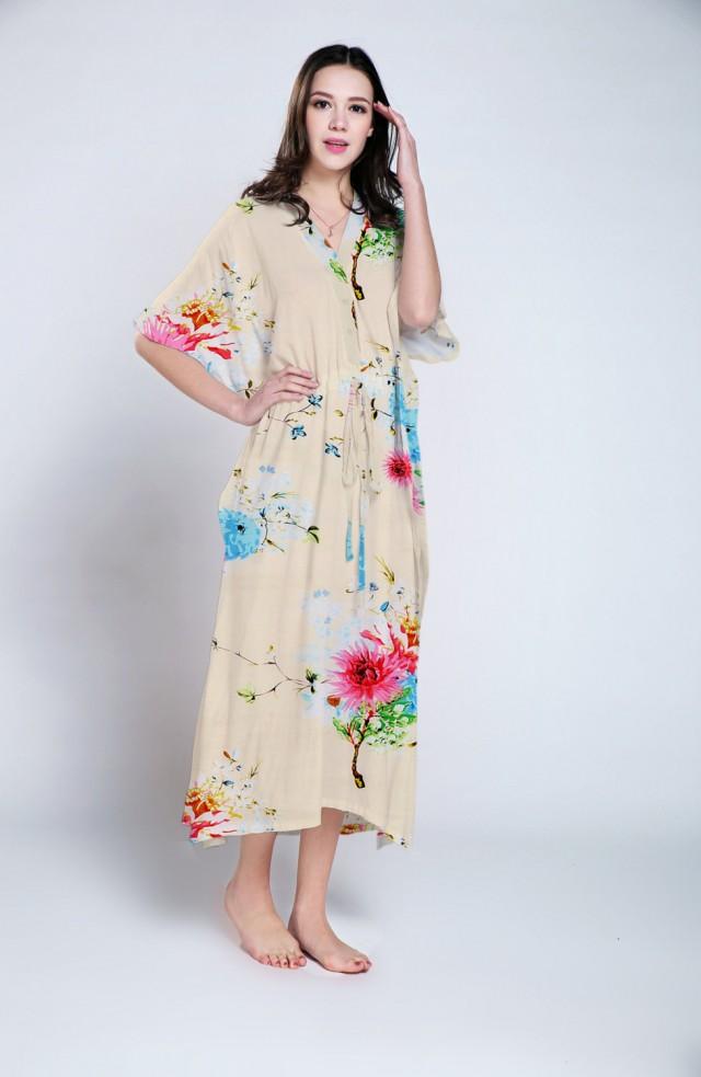 Perfect For Nursing Gown,Sleepwear Gown,labor Delivery Gown,Wedding Party Favor,Mother Bathrobe