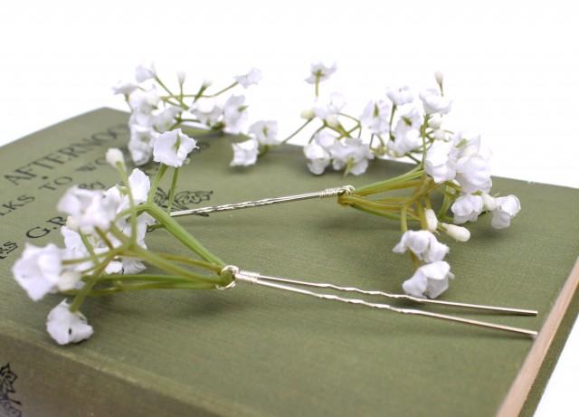 babys breath hair clip