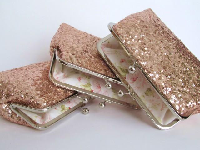 rose gold wedding purse