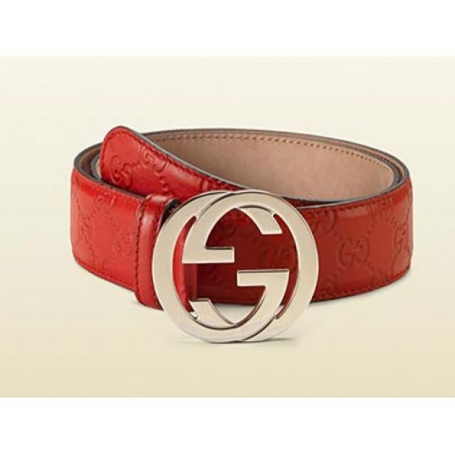 Gucci Belts Red With Interlocking Gold G Buckle #2478116 - Weddbook