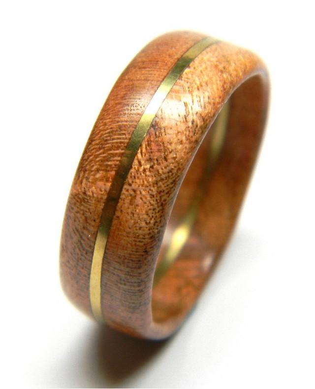 Hand Carved Cherry Ring Wedding Band Engagement Ring Wood Ring Men's Ring Gift For