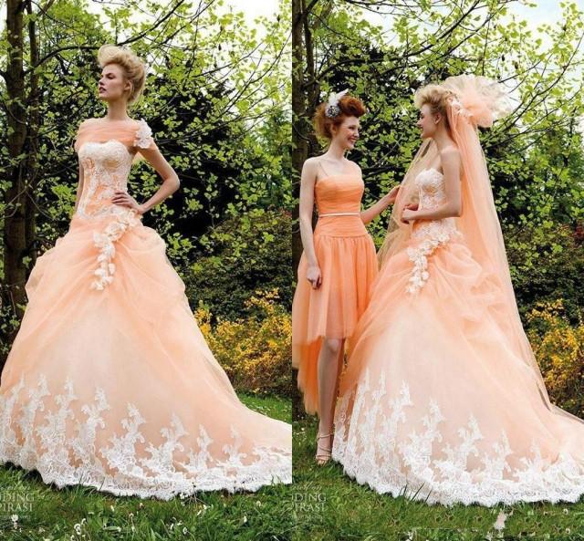 wedding gown peach