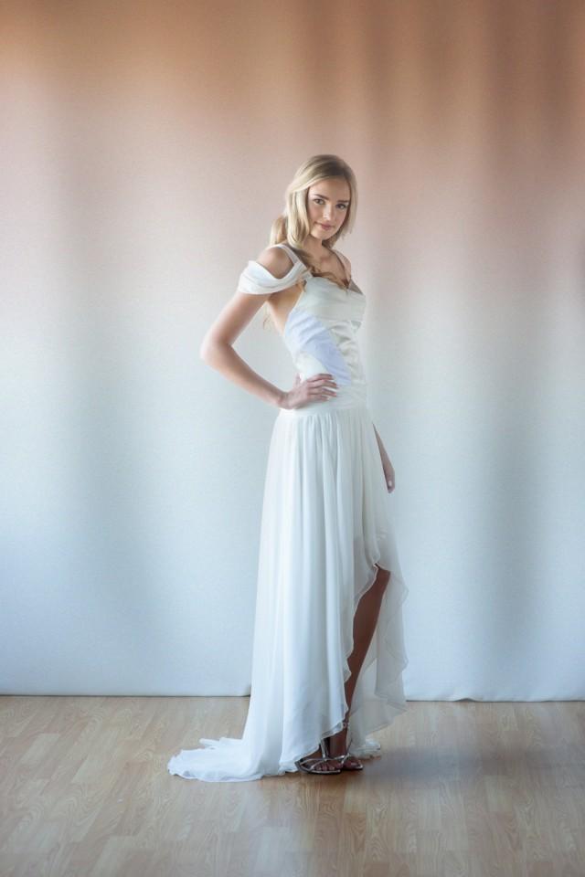 low back chiffon dress