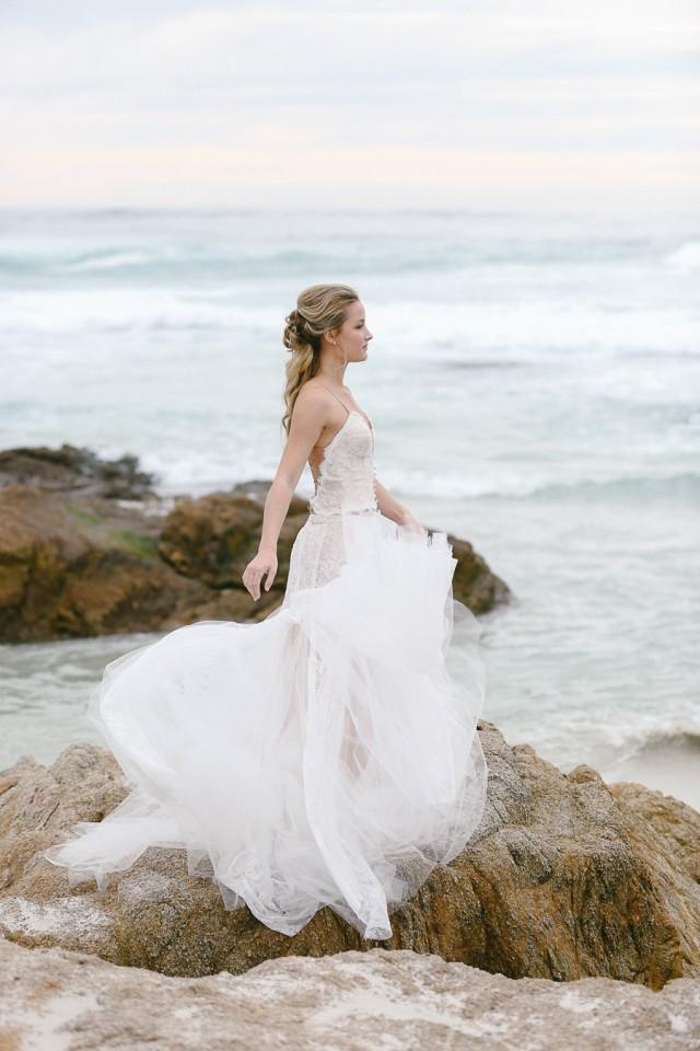 Open Back Wedding Dress Lace Bridal Dress Tulle Wedding Dress