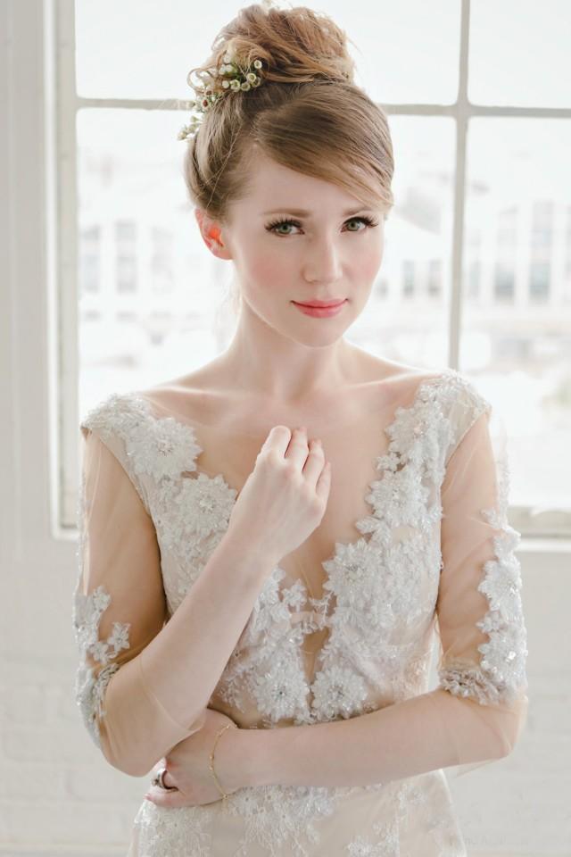 low neckline gown