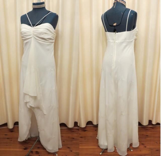 Vintage Made In Australia Sexy IVORY Simple Full Length Beach Wedding